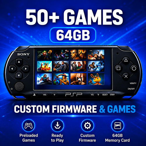 Psp 64gb modded - memory, card